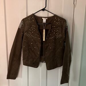 Esley Studded Brown Blazer